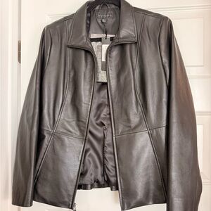 Investments Black Lamb Leather Jacket